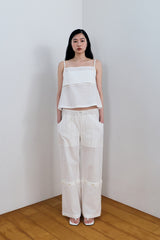 CHECK MODULAR PANTS / WHITE