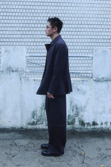 ZIP-UP WOOL JACKET / CHARCOAL