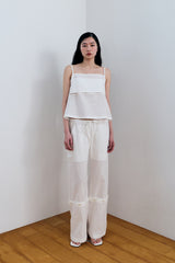 CHECK MODULAR PANTS / WHITE
