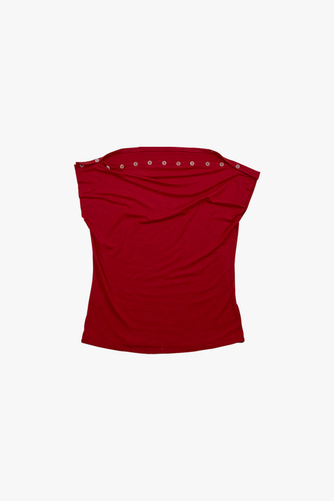COWL SLEEVELESS 2 / RED