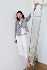 CHECK MODULAR PANTS / WHITE