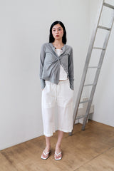 CHECK MODULAR PANTS / WHITE