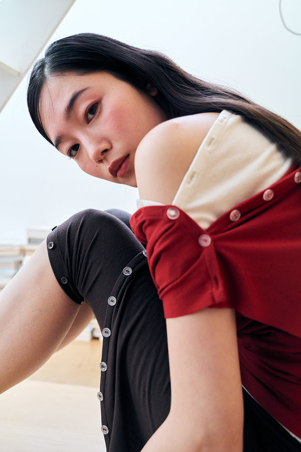 COWL SLEEVELESS 2 / RED