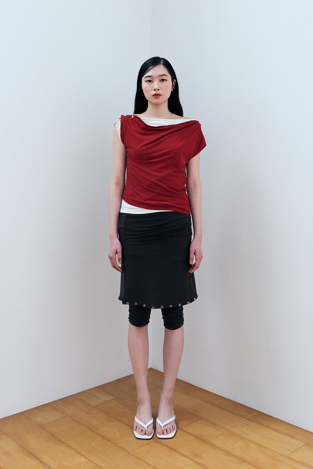 COWL SLEEVELESS 2 / BROWN