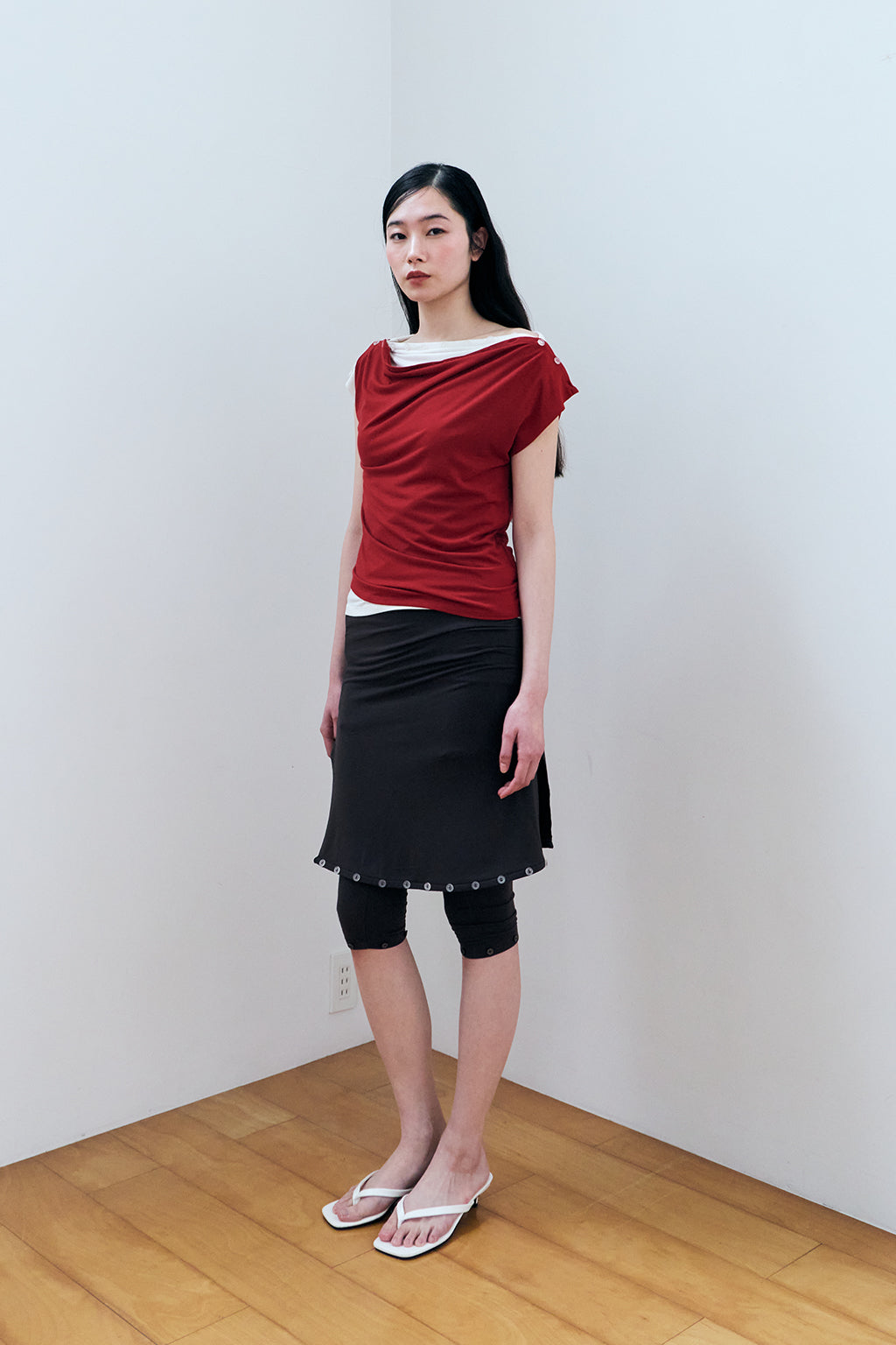 COWL SLEEVELESS 2 / BROWN