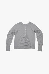 MODULAR RUFFLE CARDIGAN / GRAY