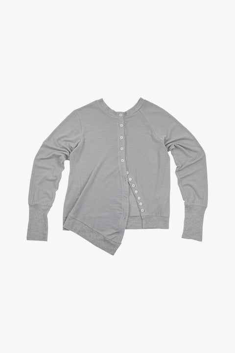 MODULAR RUFFLE CARDIGAN / GRAY