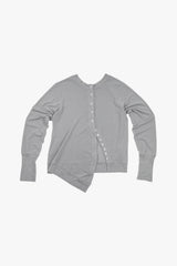 MODULAR RUFFLE CARDIGAN / GRAY