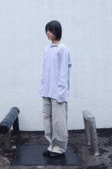 OVERSIZED WAFFLE HOODIE / LIGHT GRAY