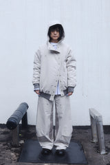 OVERSIZED WAFFLE HOODIE / LIGHT GRAY