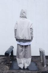 OVERSIZED WAFFLE HOODIE / LIGHT GRAY