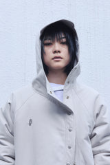 OVERSIZED WAFFLE HOODIE / LIGHT GRAY