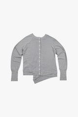 MODULAR RUFFLE CARDIGAN / GRAY