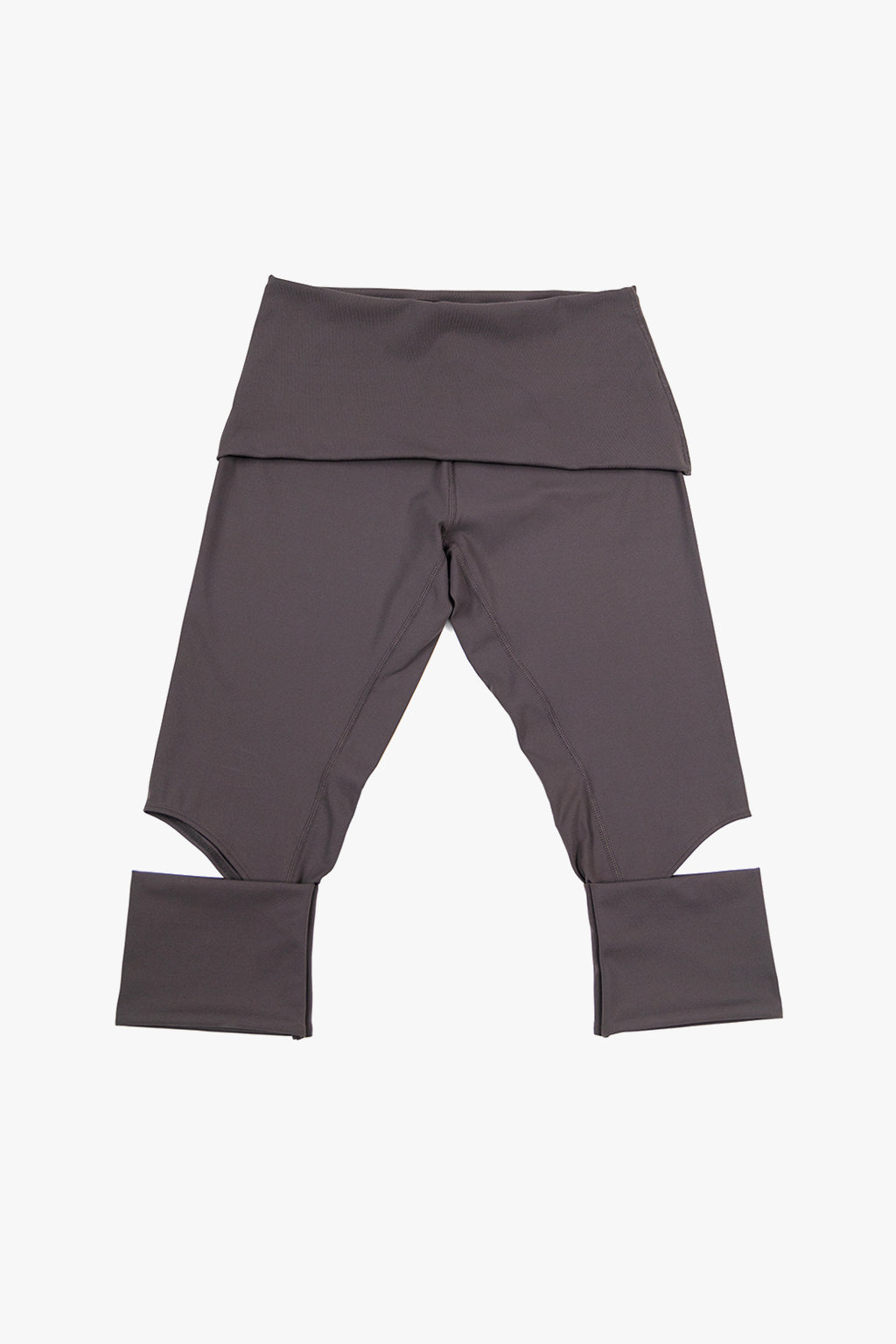 SLIT CUFFED LEGGINGS / BROWN