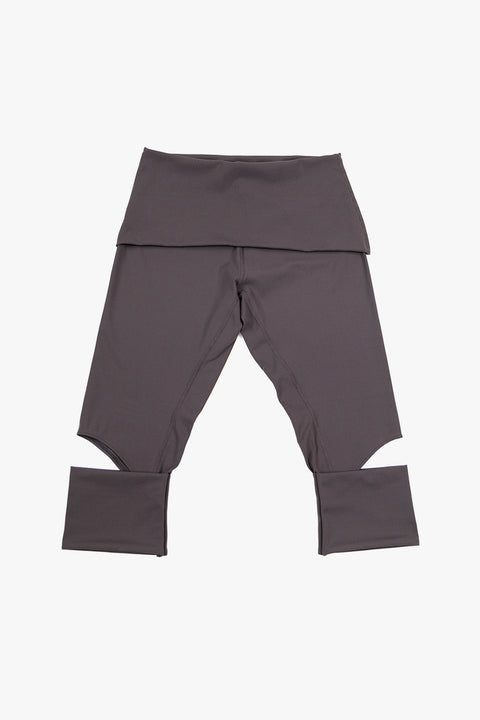 SLIT CUFFED LEGGINGS / BROWN