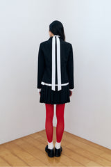 GATHERED MODULAR SHIRT / WHITE