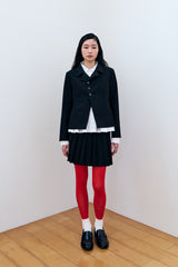 GATHERED MODULAR SHIRT / WHITE