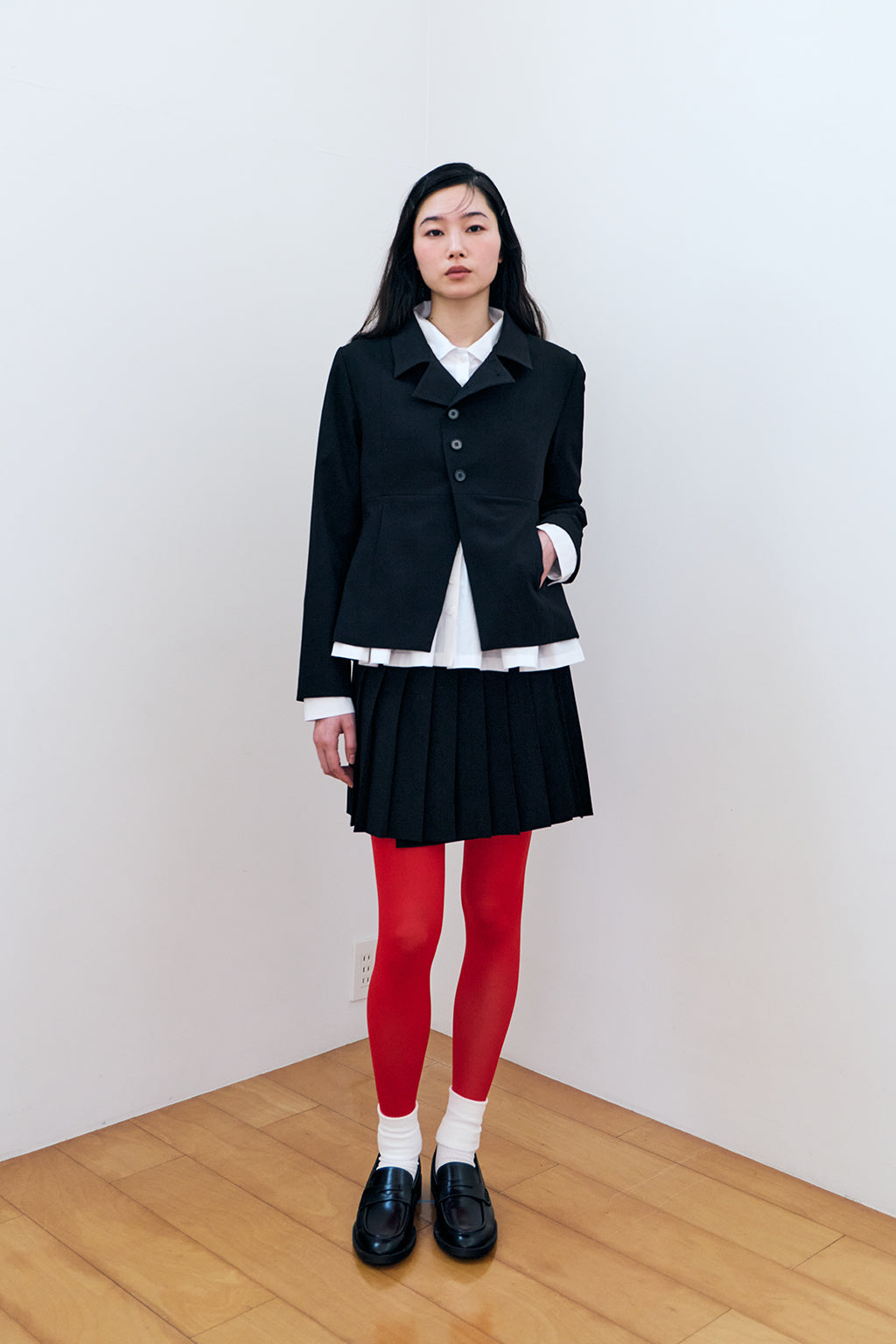 DOUBLE-BUTTON JACKET / BLACK