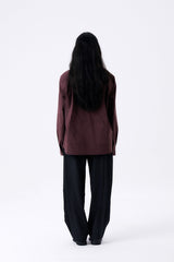 ONE TUCK WOOL PANTS / BLACK