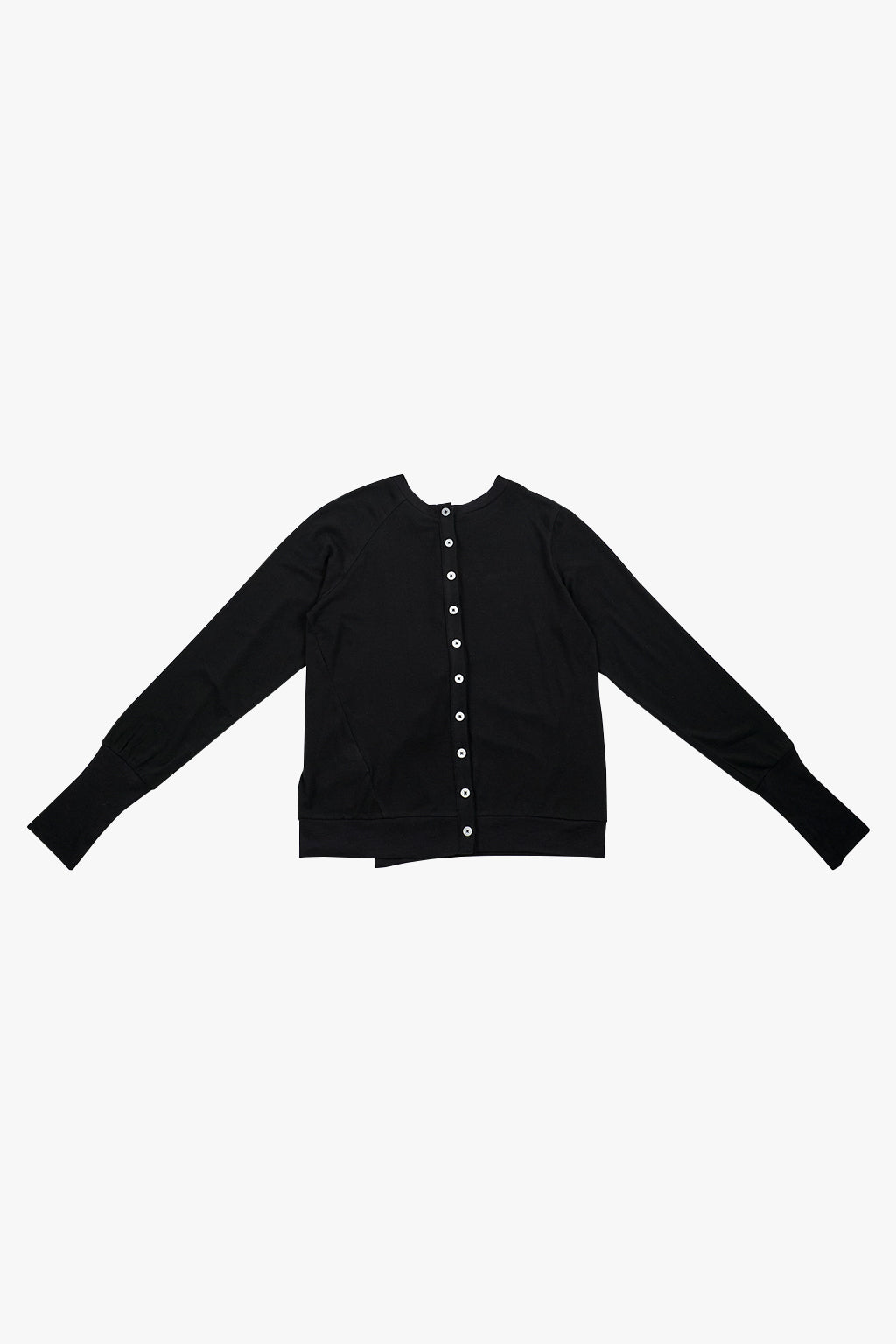 MODULAR RUFFLE CARDIGAN / BLACK