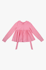GATHERED MODULAR SHIRT / PINK