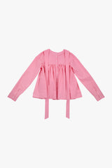GATHERED MODULAR SHIRT / PINK