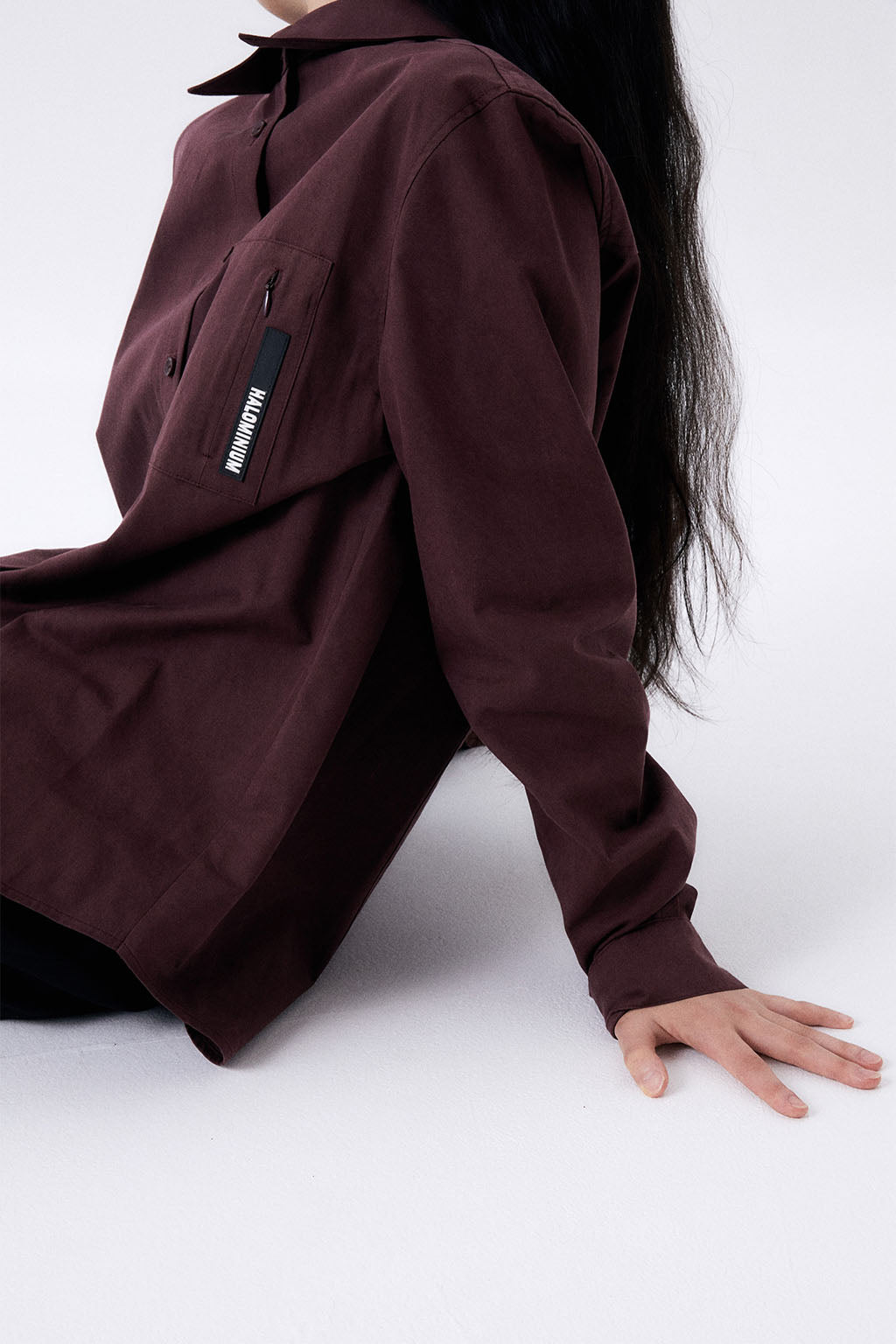 OVERSIZED POCKETS SHIRT 2 / BURGUNDY