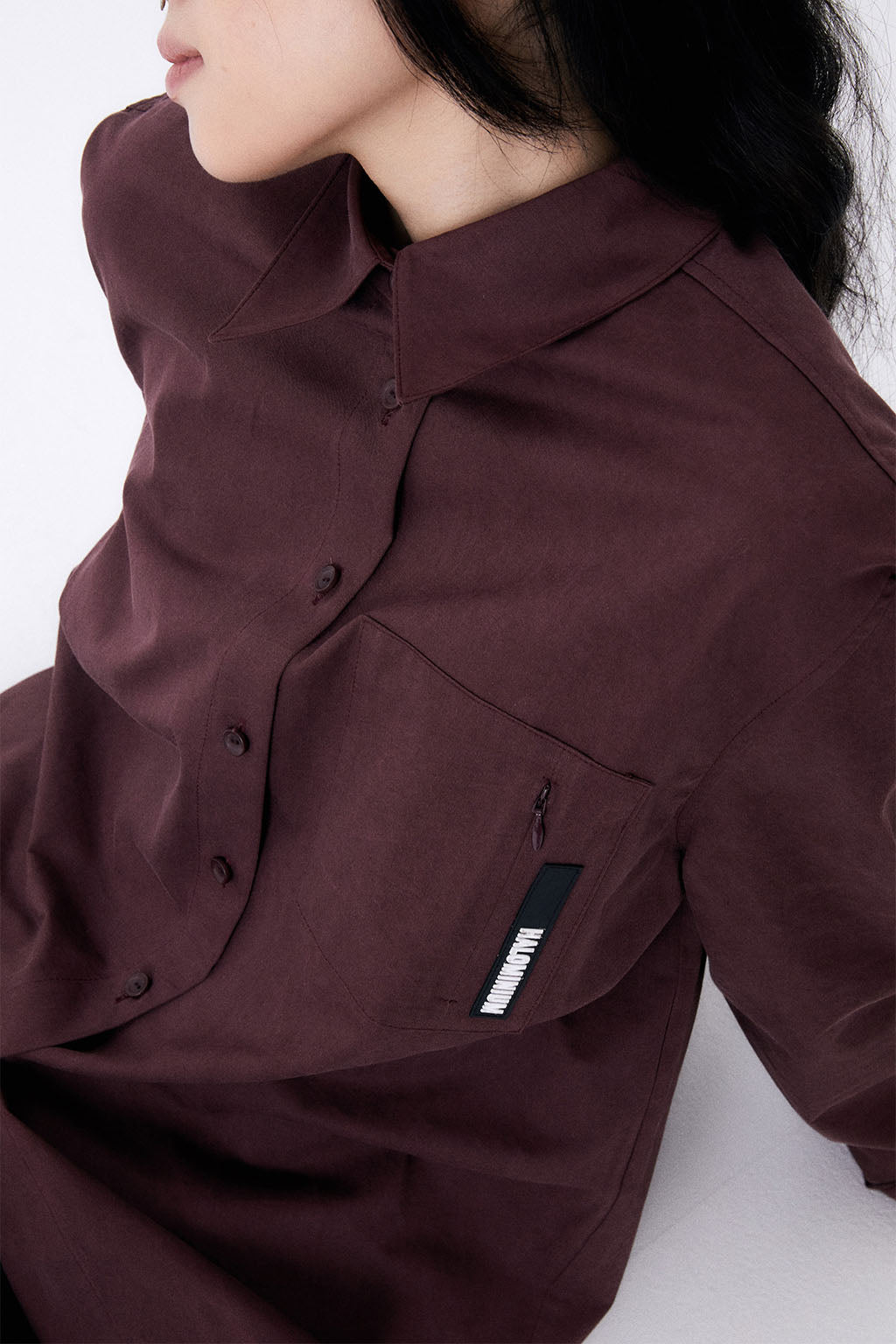 OVERSIZED POCKETS SHIRT 2 / BURGUNDY