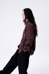 OVERSIZED POCKETS SHIRT 2 / BURGUNDY