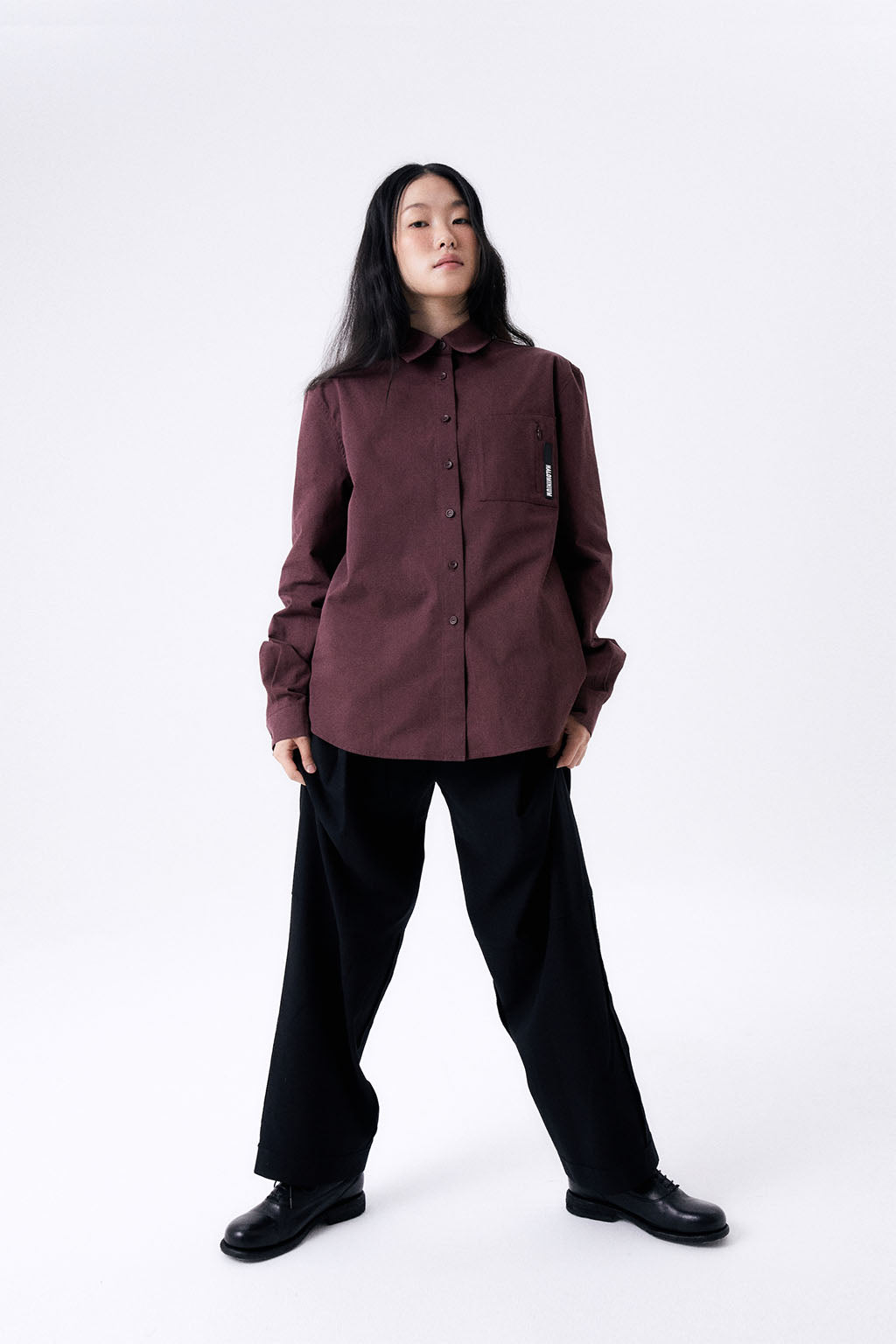 OVERSIZED POCKETS SHIRT 2 / BURGUNDY