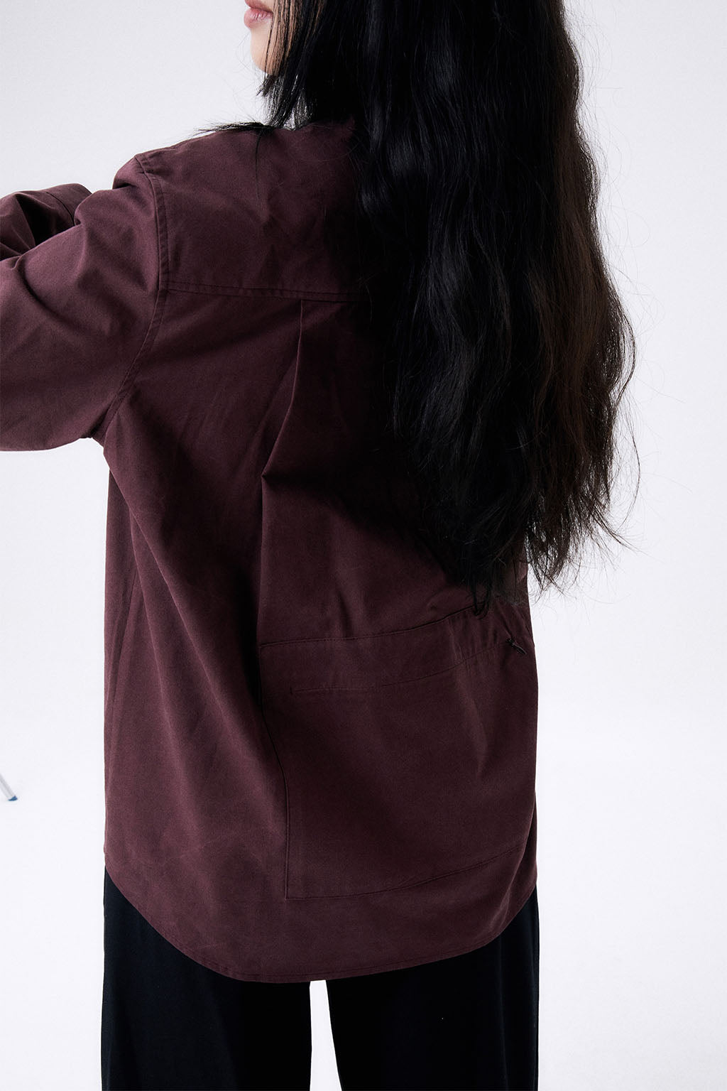 OVERSIZED POCKETS SHIRT 2 / BURGUNDY