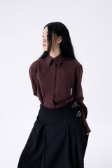 OVERSIZED POCKETS SHIRT 2 / BURGUNDY