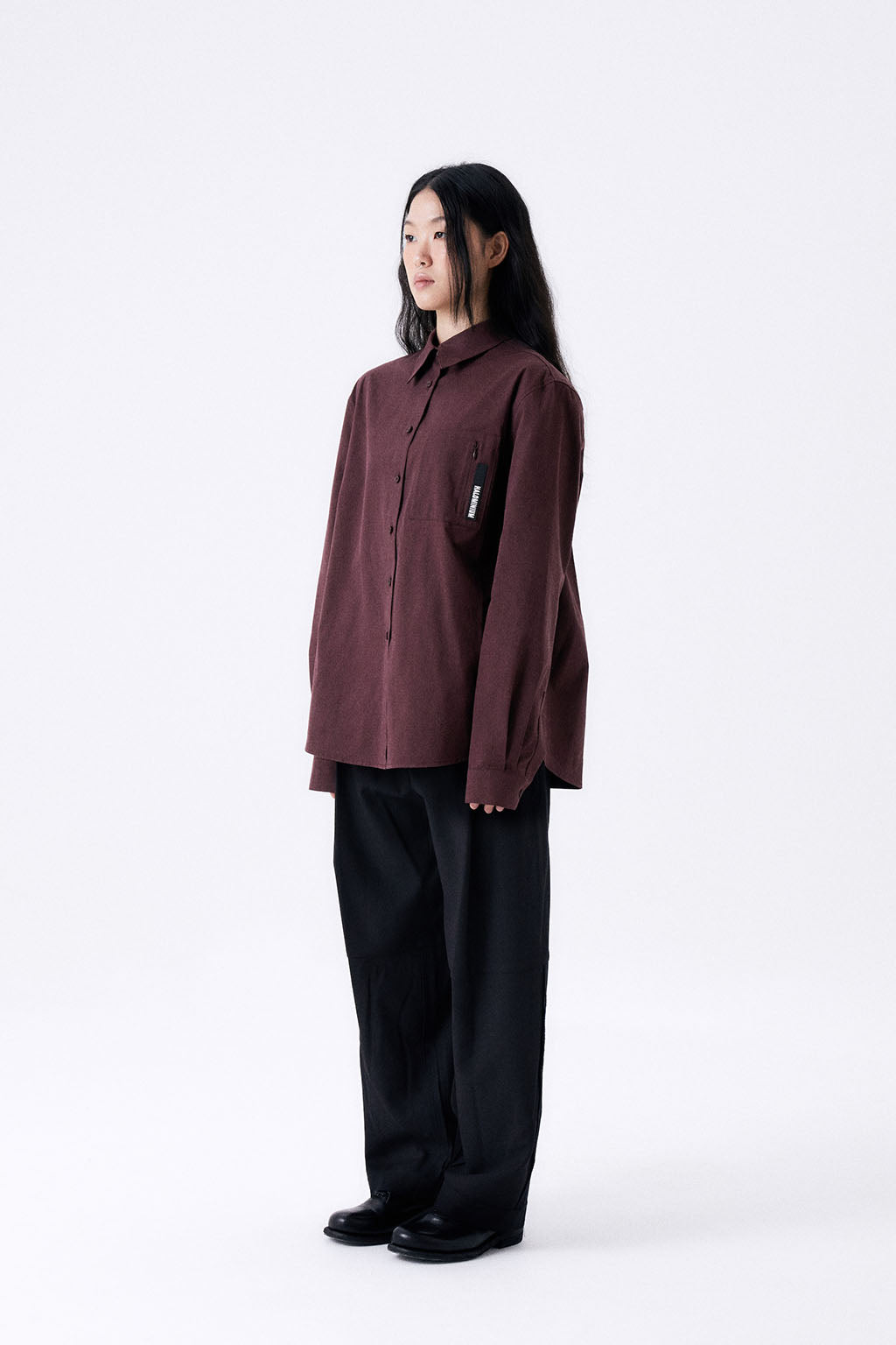 OVERSIZED POCKETS SHIRT 2 / BURGUNDY