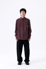 OVERSIZED POCKETS SHIRT 2 / BURGUNDY