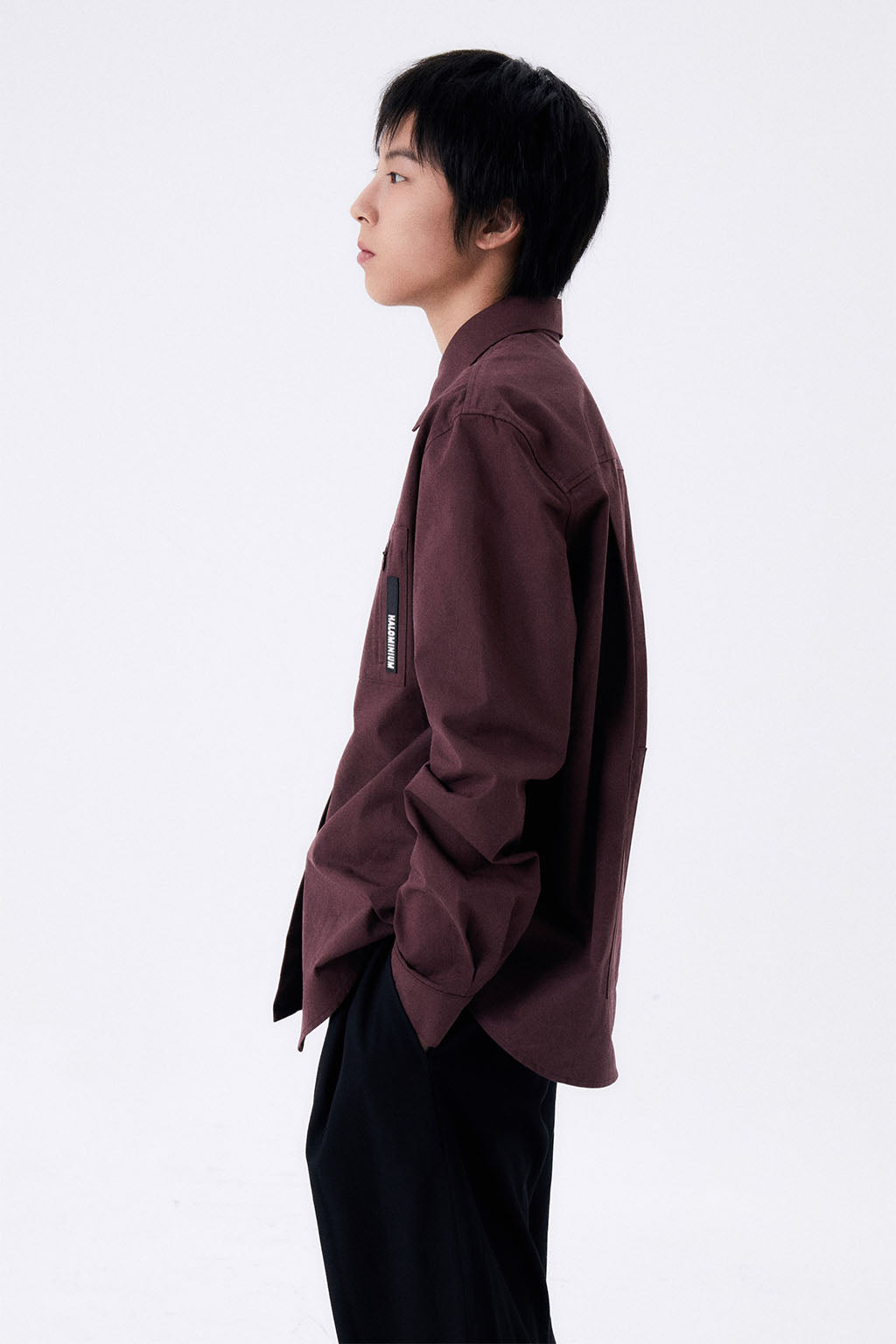 OVERSIZED POCKETS SHIRT 2 / BURGUNDY