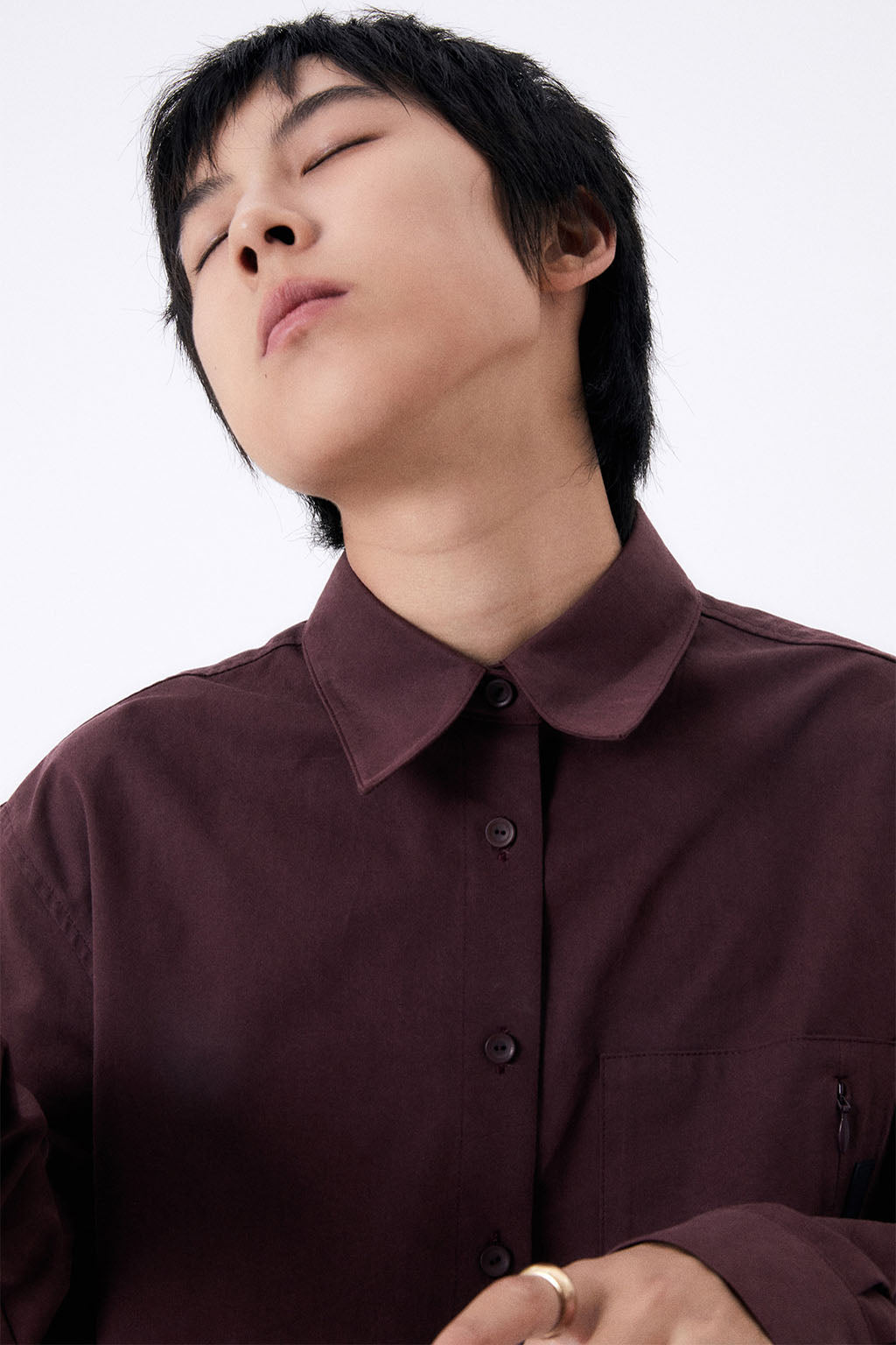 OVERSIZED POCKETS SHIRT 2 / BURGUNDY