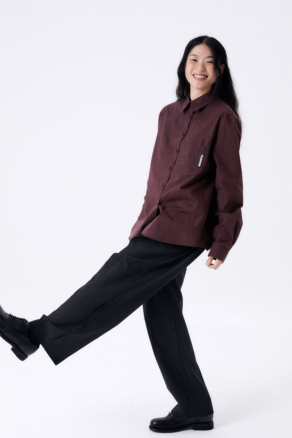 OVERSIZED POCKETS SHIRT 2 / BURGUNDY