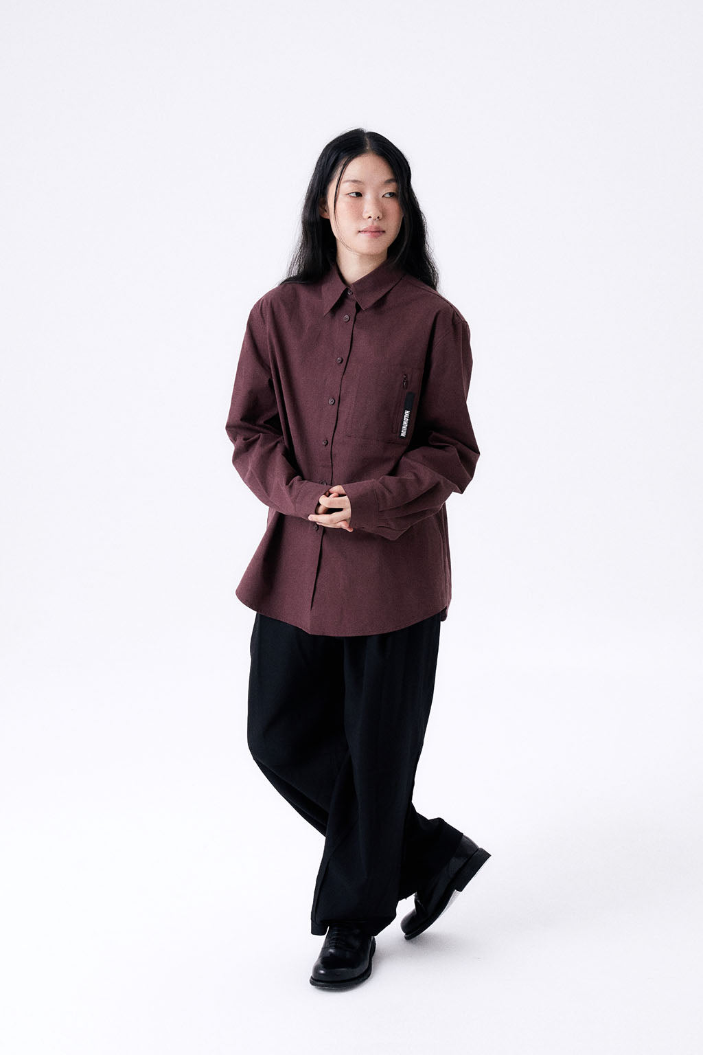 OVERSIZED POCKETS SHIRT 2 / BURGUNDY