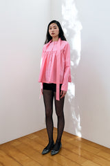 GATHERED MODULAR SHIRT / PINK