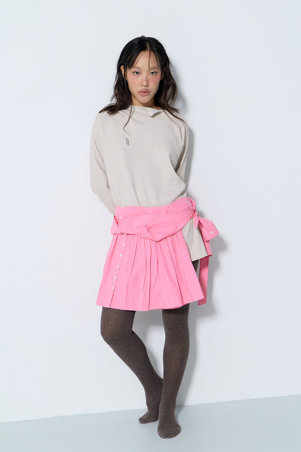 PIGMENT OVERSIZED WAFFLE HOODIE / SHELL