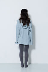 PIGMENT OVERSIZED WAFFLE HOODIE / BLUE