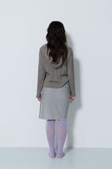 PIGMENT SLIM WAFFLE HOODIE / BROWN