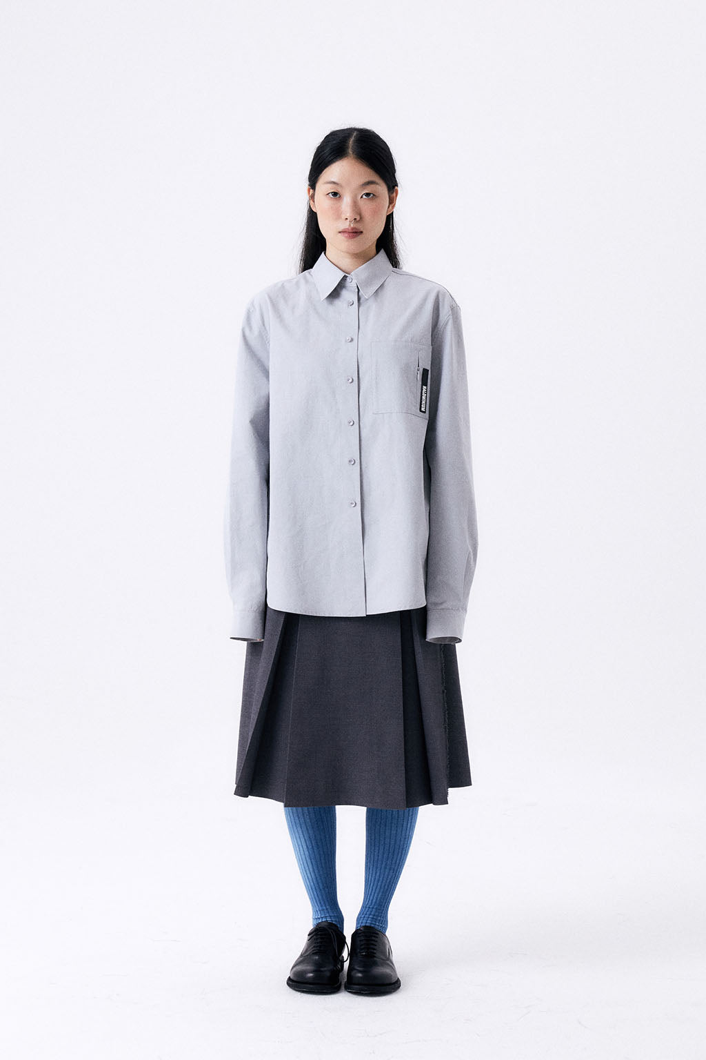 OVERSIZED POCKETS SHIRT 2 / CONCRETE