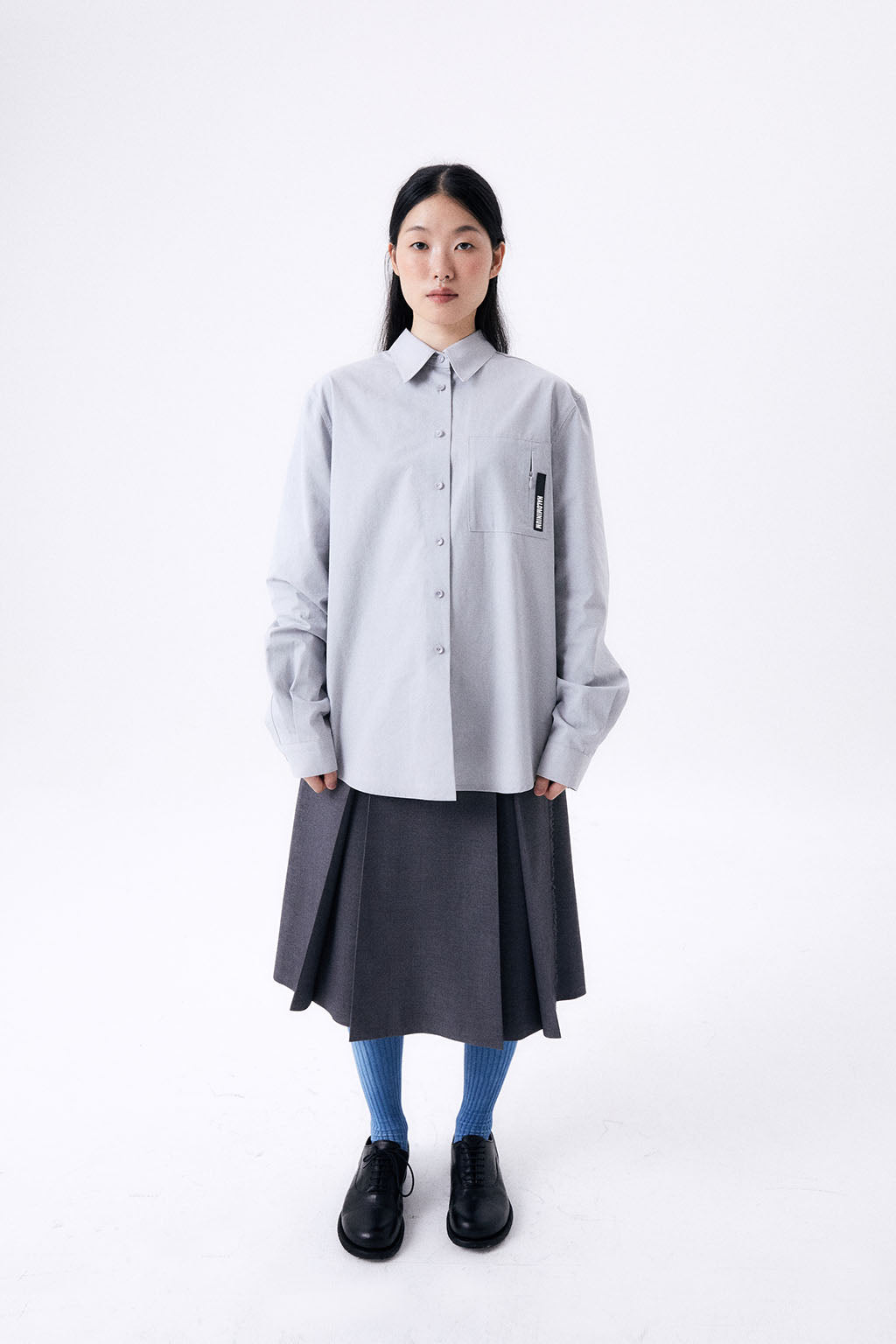 OVERSIZED POCKETS SHIRT 2 / CONCRETE