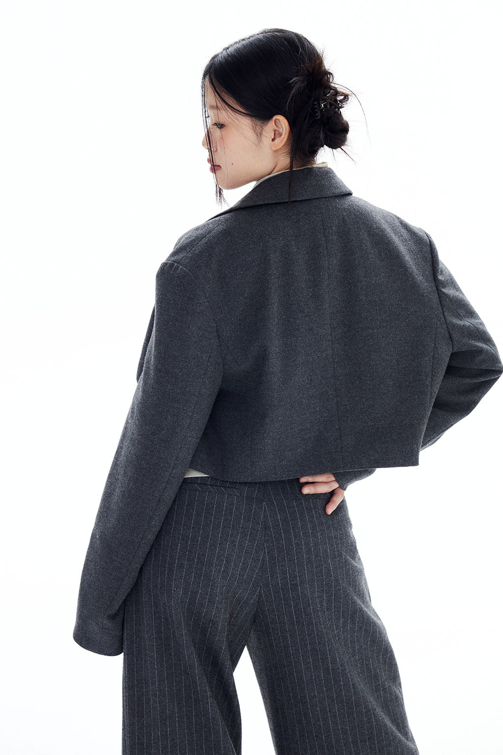 2 WAYS WOOL JACKET / GRAY