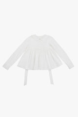 GATHERED MODULAR SHIRT / WHITE