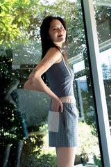 DOUBLE WAIST CHECK SHORTS / GREEN