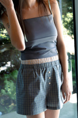 DOUBLE WAIST CHECK SHORTS / GREEN