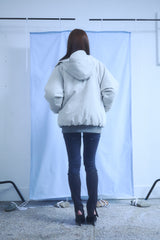SLIM WAFFLE HOODIE / DARK GRAY