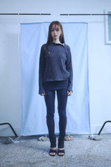 SLIM WAFFLE HOODIE / DARK GRAY